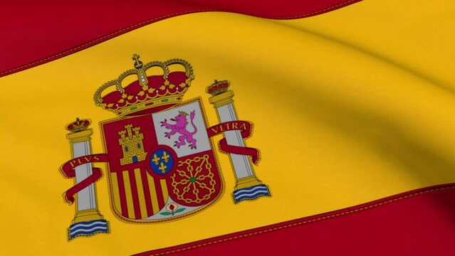Spain Flag Loop Background
