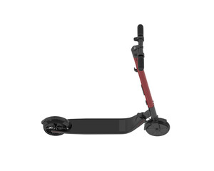 Electric scooter isolated on transparent background. 3d rendering - illustration