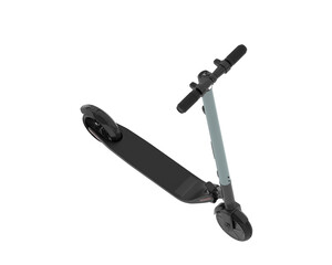 Electric scooter isolated on transparent background. 3d rendering - illustration