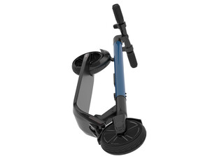 Electric scooter isolated on transparent background. 3d rendering - illustration