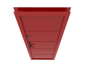Front door isolated on transparent background. 3d rendering - illustration