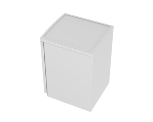 Fridge isolated on transparent background. 3d rendering - illustration