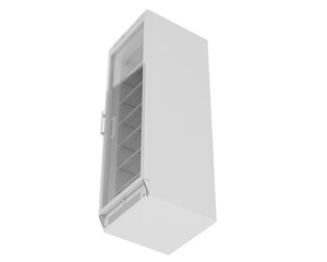 Fridge isolated on transparent background. 3d rendering - illustration