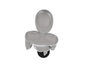 Mannequin isolated on transparent background. 3d rendering - illustration