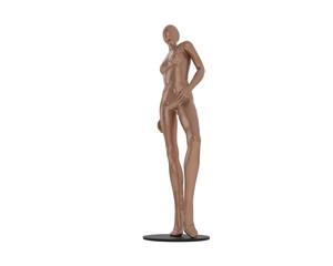 Mannequin isolated on transparent background. 3d rendering - illustration