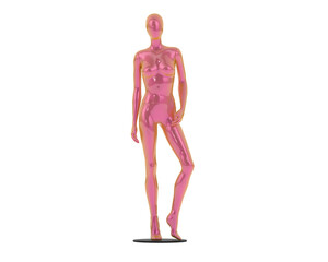 Mannequin isolated on transparent background. 3d rendering - illustration