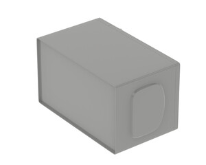 Microwave isolated on transparent background. 3d rendering - illustration