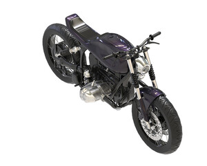 Motorcycle isolated on transparent background. 3d rendering - illustration