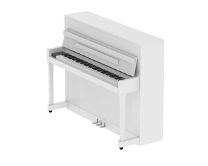 Piano isolated on transparent background. 3d rendering - illustration