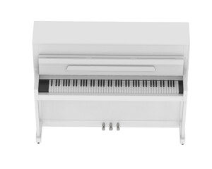 Piano isolated on transparent background. 3d rendering - illustration