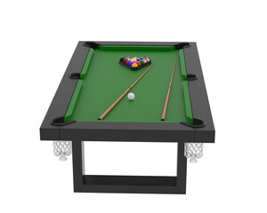 Pool table isolated on transparent background. 3d rendering - illustration