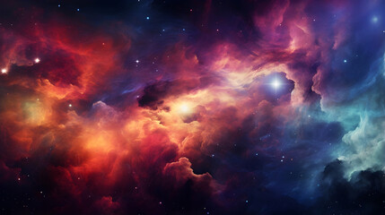 Visualize an explosion of color set against the backdrop of deep space.