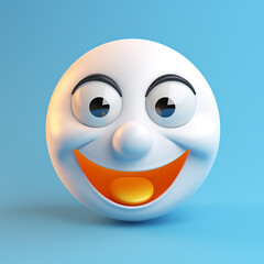 Realistic 3d emoji with a Beaming Face with Winking face