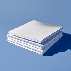 White plain books with shadow