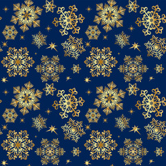 seamless pattern with snowflakes - 650566847