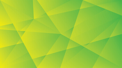 Obraz premium Green and yellow gradient polygon abstract background