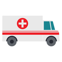 Ambulance Flat Illustration