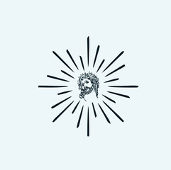 Fototapeta premium THESE HIGH QUALITY JESUS VECTOR FOR USING VARIOUS TYPES OF DESIGN WORKS LIKE T-SHIRT, LOGO, TATTOO AND HOME WALL DESIGN 