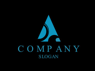 Fototapeta premium Image in vector format. blue triangle without a point. dynamic liquid splash form. Background for a banner, placard, billboard, or book. logo creation 