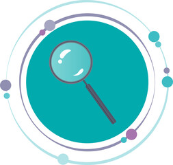 Magnifying glass icon graphic illustration transparent baccground