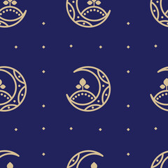 seamless pattern with moon