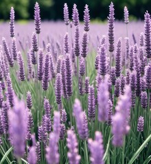 Fototapeta premium Lavender, an aesthetically pleasing pampas grass, purple, violet and lavender colors 
