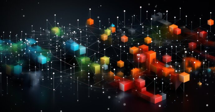 clusters of vibrant scatter plots dynamically adjusting to represent the multi-faceted aspects of AI