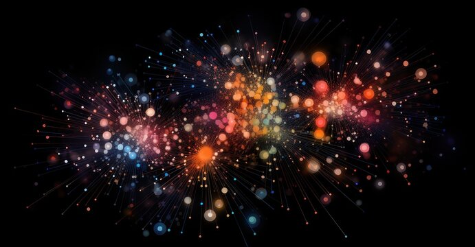 clusters of vibrant scatter plots dynamically adjusting to represent the multi-faceted aspects of AI