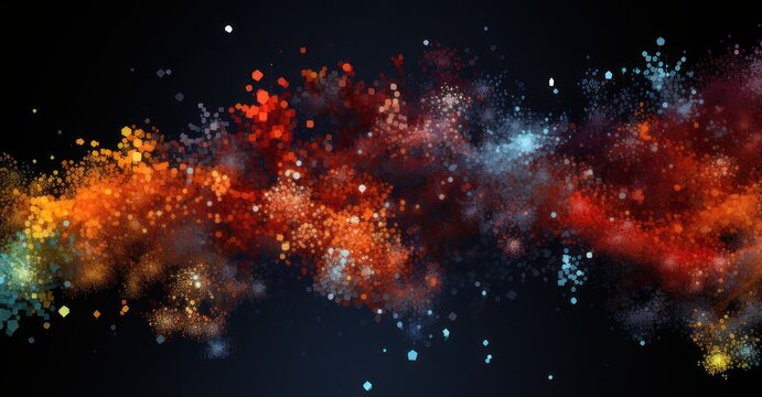 clusters of vibrant scatter plots dynamically adjusting to represent the multi-faceted aspects of AI