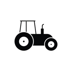 Farmer tractor icon isolated on white background. Vector illustration.