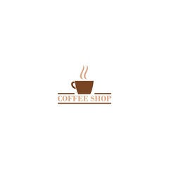 Coffee shop logo icon isolated on white background