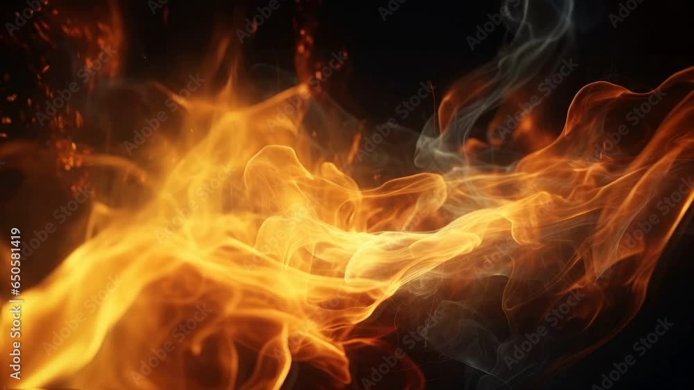 Poster beautiful light background with fire.