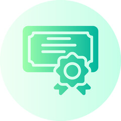 diploma gradient icon