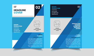 Vector annual report brochure flyer design template