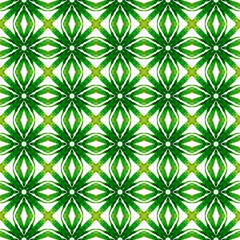 Oriental arabesque hand drawn border. Green