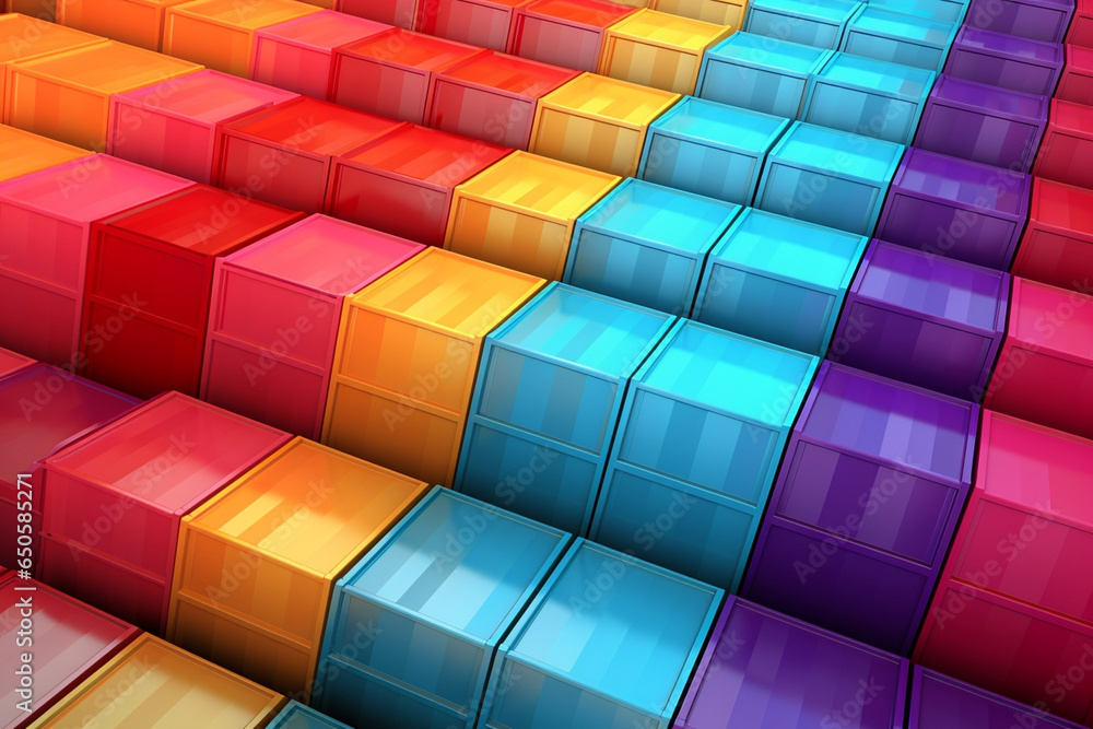 Poster design background box modern abstract block