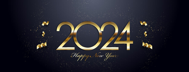 Fototapeta na wymiar 2024 Happy New Year 