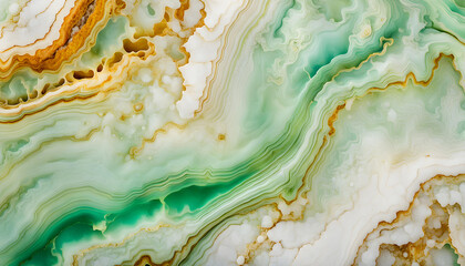 Green polished onyx marble texture background - obrazy, fototapety, plakaty