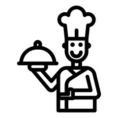 cook icon line style