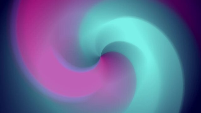 Abstract animated spiral swirl colorful light effect gradient background, twirl blue green purple red on circle dark backdrop energy digital technology spin graphic design