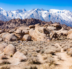 Alabama Hills Mt Whitney Sierra Nevada landscape