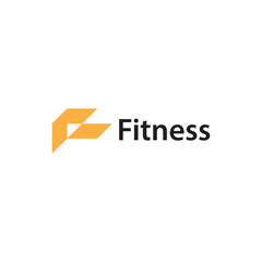 modern style fitness template logo