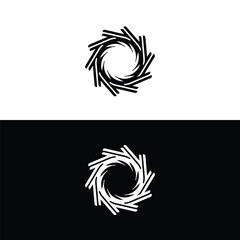 Circle vector logo silhouette design . Circle icon illustration