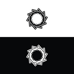 Circle vector logo silhouette design . Circle icon illustration