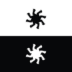 Circle vector logo silhouette design . Circle icon illustration