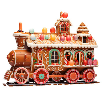 christmas gingerbread train