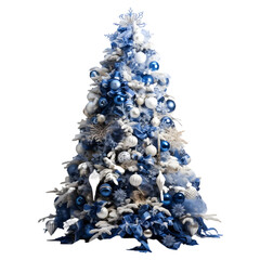blue christmas tree isolated