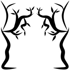 illustration of a tree pattern on a white background