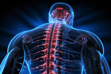 back side lumbar human body spine - obrazy, fototapety, plakaty