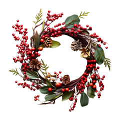 christmas wreath isolated